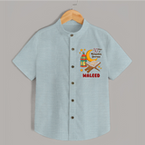 30 Days of Ramadan Journey Personalised Kids Shirt - ARCTIC BLUE - 0 - 6 Months Old (Chest 23")