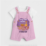 Ramadan Nights & Family Lights Personalised Kids Dungaree - BABY PINK - 0 - 5 Months Old (Chest 18")