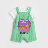 Ramadan Nights & Family Lights Personalised Kids Dungaree - GREEN - 0 - 5 Months Old (Chest 18")