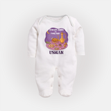 Ramadan Nights & Family Lights Personalised Kids Fullbody Suit - WHITE - New Born (Chest 7.5")