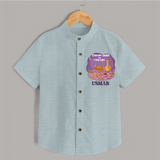 Ramadan Nights & Family Lights Personalised Kids Shirt - ARCTIC BLUE - 0 - 6 Months Old (Chest 23")