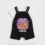 Ramadan Nights & Family Lights Personalised Kids Dungaree - BLACK - 0 - 5 Months Old (Chest 18")
