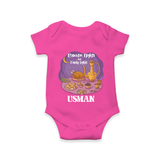 Ramadan Nights & Family Lights Personalised Kids Romper - HOT PINK - New Born (Chest 14")