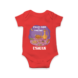 Ramadan Nights & Family Lights Personalised Kids Romper - RED - New Born (Chest 14")