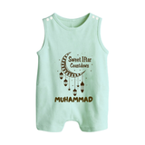 Sweet Iftar Countdown Personalised Kids Romper Suit - MINT GREEN - 0 - 5 Months Old (Chest 18")