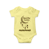Sweet Iftar Countdown Personalised Kids Romper - PASTEL YELLOW - New Born (Chest 14")