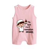 My Last Day of Ramadan Personalised Kids Romper Suit - BABY PINK - 0 - 5 Months Old (Chest 18")