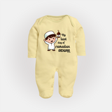 My Last Day of Ramadan Personalised Kids Fullbody Suit - PASTEL YELLOW - New Born (Chest 7.5")
