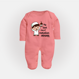 My Last Day of Ramadan Personalised Kids Fullbody Suit - PEACH - New Born (Chest 7.5")