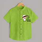 My Last Day of Ramadan Personalised Kids Shirt - LIME GREEN - 0 - 6 Months Old (Chest 23")
