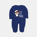 My Last Day of Ramadan Personalised Kids Fullbody Suit - NAVY BLUE - New Born (Chest 7.5")