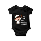 My Last Day of Ramadan Personalised Kids Romper - BLACK - New Born (Chest 14")