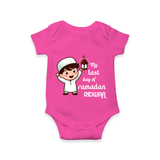 My Last Day of Ramadan Personalised Kids Romper - HOT PINK - New Born (Chest 14")