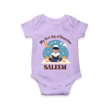 My First Day of Ramadan boy version Personalised Kids Romper - LILAC - New Born (Chest 14")