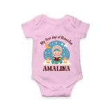 My First Day of Ramadan girl version Personalised Kids Romper - BABY PINK - New Born (Chest 14")