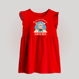 My First Day of Ramadan girl version Personalised Kids Baby Frock - RED - 0 - 3 Months Old (Chest 17")
