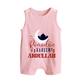 Ramadan Kareem Personalised Kids Romper Suit - BABY PINK - 0 - 5 Months Old (Chest 18")