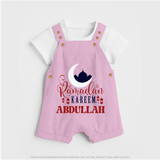 Ramadan Kareem Personalised Kids Dungaree - BABY PINK - 0 - 5 Months Old (Chest 18")