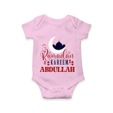 Ramadan Kareem Personalised Kids Romper - BABY PINK - New Born (Chest 14")