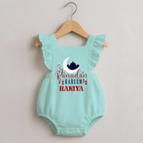 Ramadan Kareem Personalised Kids Romper Frock - MINT GREEN - 0 - 3 Months Old (Chest 19")