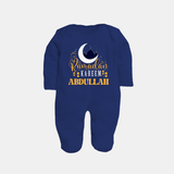 Ramadan Kareem Personalised Kids Fullbody Suit - NAVY BLUE - New Born (Chest 7.5")