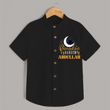 Ramadan Kareem Personalised Kids Shirt - BLACK - 0 - 6 Months Old (Chest 23")