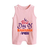 Best Day of Ramadan Personalised Kids Romper Suit - BABY PINK - 0 - 5 Months Old (Chest 18")