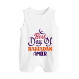 Best Day of Ramadan Personalised Kids Romper Suit - WHITE - 0 - 5 Months Old (Chest 18")