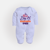 Best Day of Ramadan Personalised Kids Fullbody Suit - BABY BLUE - New Born (Chest 7.5")