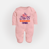 Best Day of Ramadan Personalised Kids Fullbody Suit - BABY PINK - New Born (Chest 7.5")
