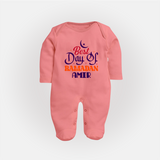Best Day of Ramadan Personalised Kids Fullbody Suit - PEACH - New Born (Chest 7.5")