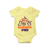 Best Day of Ramadan Personalised Kids Romper - PASTEL YELLOW - New Born (Chest 14")
