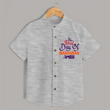 Best Day of Ramadan Personalised Kids Shirt - GREY - 0 - 6 Months Old (Chest 23")