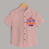 Best Day of Ramadan Personalised Kids Shirt - PEACH - 0 - 6 Months Old (Chest 23")