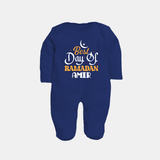 Best Day of Ramadan Personalised Kids Fullbody Suit - NAVY BLUE - New Born (Chest 7.5")