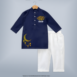 Ramadan Kareem Arabic Calligraphy Personalised Kids Kurta - NAVY BLUE - 3 - 6 Months Old (Chest 24", Kurta Length 14'', Waist 19", Pant Length 14")