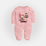 My First EID Girl version Custom Fullbody Suit - BABY PINK - New Born (Chest 7.5")