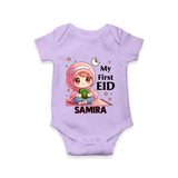 My First EID Girl version Custom Romper - LILAC - New Born (Chest 14")
