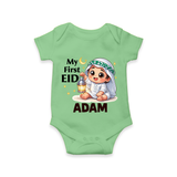 Personalised EID Boy version Romper - GREEN - New Born (Chest 14")