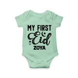 Custom Name My First Eid Kids Romper - MINT GREEN - New Born (Chest 14")