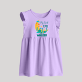 My first Eid Personalised Kids Baby Frock - LILAC - 0 - 3 Months Old (Chest 17")