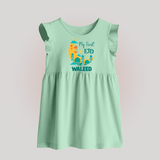 My first Eid Personalised Kids Baby Frock - MINT GREEN - 0 - 3 Months Old (Chest 17")