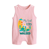 My first Eid Personalised Kids Romper Suit - BABY PINK - 0 - 5 Months Old (Chest 18")