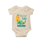 My first Eid Personalised Kids Romper - IVORY - New Born (Chest 14")