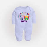 My first Eid Gift Fullbody Suit - BABY BLUE - New Born (Chest 7.5")