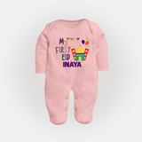 My first Eid Gift Fullbody Suit - BABY PINK - New Born (Chest 7.5")