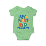 My first Eid Celebration Romper for Kids - GREEN - New Born (Chest 14")