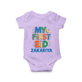 My first Eid Celebration Romper for Kids - LILAC - New Born (Chest 14")