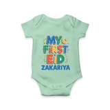 My first Eid Celebration Romper for Kids - MINT GREEN - New Born (Chest 14")