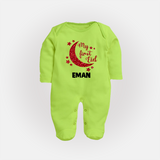 My first Eid Custom Fullbody Suit - LIME GREEN - New Born (Chest 7.5")